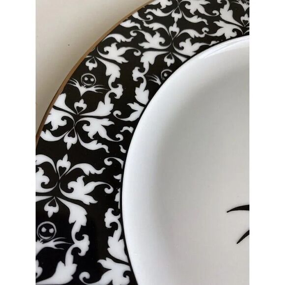 Disney Nightmare Before Christmas Jack Skellington Dinner Plate Gold Rim NEW - Picture 3 of 5